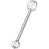 Ameble Miso Muddler Frusta per miso a doppia testa in acciaio inossidabile per zuppe, salse e pastelle Gadget da cucina giapponese Strumento per mescolare 7, 87 pollici Muddler Frusta Mini Mini in acciaio