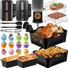 Kitcanis Stampo in silicone per accessori per friggitrice ad aria Ninja Double Stack XL 9.5L Air Fryer SL400EU, Inserto in silicone per friggitrice ad aria Ninja Foodi MAX Dual Zone SL400EU/COSORI 8.5L