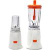 COSE DA CASA Frullatore con tritatutto 2 in 1 bicchiere graduato 400 ml lame in acciaio inox utile per tritare frullare puree verdure carne (ARANCIONE)