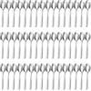 BEWOS Cucchiaini da tè, 48 pezzi, in acciaio inox, 14,5 cm, cucchiaini da espresso, cucchiaini da dessert, piccoli cucchiaini lucidati a specchio, lavabili in lavastoviglie, set per case, ristoranti