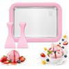 panemy Macchina per il Gelato, Rolled Ice Cream Maker, Piastra gelato roll, piatto freddo istantaneo con 2 raschietti, Gelato Arrotolato Sorbetto Yogurt Congelato Ice Cream Rolls Maker, Pink