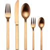 ECHTWERK set di posate da tavola Milos, PVD bronzo opaco, 30 pezzi, per 6 persone, acciaio inox 18/10, set di posate incl. cofanetto di conservazione