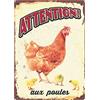 Plenty Gifts Placca decorativa in metallo con motivo galline, 14,8 x 21 cm, motivo: fenicottero