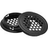QUARKZMAN 10pz Griglia di Soffitto Circolare 35mm(1-3/8 per Cucina Nero | Griglie d'Aria Circolari, Acciaio Inossidabile, con Foro a Maglie rotondo, Bagno Armadio
