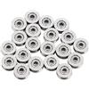 Hilitand 20pcs V623ZZ V Groove Cuscinetto a Sfere in Acciaio Cuscinetto a Scanalatura al Carbonio Cuscinetto a Flangia in Acciaio Doppio-Lindato Cuscinetti Kit 3x12x4mm