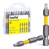 FamlTol 10 cacciaviti quadrati da 1/4 pollici, attacco esagonale, cacciavite quadrato S2, in acciaio SQ2, magnetico, set di punte per trapano - 50 mm di lunghezza