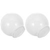 Amosfun Paralume Sfera Bianco Latte 10 Cm Set 2 Pezzi, Copertura Portalampada per Lampione da Esterno, Accessorio Apparecchio Illuminazione Patio e Giardino