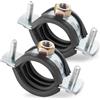 Poppstar 2x Fascette stringitubo in acciaio inox W4 (campo di serraggio 32-35 mm, 1) con viti prigioniere M8*82 e tasselli