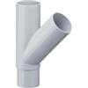 INEFA Deviatore per pluviale 45 gradi 75mm/50mm Grigio PVC | Diramazione tubo in plastica accessorio grondaia, montaggio facile, Made in Germany