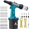 LIBRATON Kit Rivettatrice Pneumatica, Rivettatrice Pneumatica | Impieghi Gravosi, 2,4mm 3,2mm 4mm 4,8mm con Rivetto 200c, Strumento di Riparazione Automatica Professionale, Suctio Design