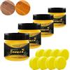 PIPIHUA Cera D'Api Naturale, Per La Cura Del Legno, Cera Impermeabile, Dei Mobili E Protezione Legno Di In Lucidante Mobili, 4x 100g Con 8 Spugne