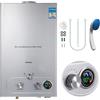 Furvveerr 6L GPL Scaldacqua a Gas Liquefatto,Uscita Dell'acqua Calda 6L/min,32KW Shower Water Heater Gas Bagno Riscaldatore di Acqua Calda di Induzione Riscaldatore Della Parete (6, Litri)