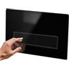 Empyreal Placca di Comando WC, Compatibile con Geberit Sigma01/20/30 UP300 & UP320, Doppio Scarico, 245×164 mm, Ricambi per Cassetta di Scarico con Set di Leve di Scarico e Telaio di Montaggio (Nero)