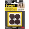 Scotch SP821-NA - Feltrini tondi, 1 cm di diametro, colore marrone, confezione da 16 feltrini