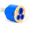 Duokon 35 / 40mm Singola Maniglia in Ceramica Cartuccia a Disco Stelo Rubinetto Miscelatore Interno valvola di Controllo Interno Rubinetto per Rubinetto Sostituire Parte PP plastica Blu Pratico(40mm)