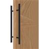 LVYIHAN Maniglione 60 cm Porta Scorrevole, Nero Opaco, Rotondo, a 2 Lati