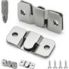 SLIAXINT 18 Ganci per Cornici per Carichi Pesanti 43 X 19 mm,con 40 Viti E Punta PH2 | Staffa di Montaggio in Acciaio Inossidabile, Supporti per Cornici, per Mobili, Adatti per Foto, Specchi E Quadri