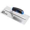 AUSONIA Frattazzo per posa gres porcellanato laminato lama 28x12 cm con dente da 8 mm obliquo
