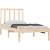vidaXL Letto in legno massiccio di pino 90x200 cm