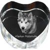 Art-Dog Alaskan malamute - foto del cane in cristallo, cuore di cristallo, cornice unica con foto del marchio Art-Dog