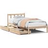 vidaXL Letto in legno massiccio senza materasso 90x190 cm pino