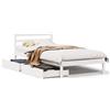 vidaXL Letto in legno massiccio senza materasso bianco 75x190 cm in legno di pino