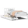 vidaXL Letto in legno massiccio senza materasso bianco 75x190 cm in legno di pino