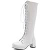 HQINGAXU Donna Stivali Alti Lacci Scarpe Tacco Alto Comode Largo Stivali da Moto Lunghi Cerniera Laterale Alti Fino Ginocchio Stivali Impermeabili Stivali Invernali Gambale Alto