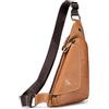 Pundarika Borsa Pettorale da Uomo in Pelle a Tracolla - Business Crossbody Casual Sport Piccolo Portafoglio Moda Retrò - Marrone
