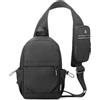 BIRDDIE Borsa a tracolla crossbody, zaino da trekking con tracolla regolabile per viaggi, escursioni, shopping, tempo libero e sport (Nero)