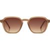 KOMONO Matty Sahara Occhiali da sole unisex rettangolari propionati di cellulosa per uomo e donna, con protezione UV e lenti antigraffio, sahara