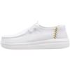 HEYDUDE Hey Dude Shoes Wendy Rise Perf Canvas.100 Mocassino da Donna in Cotone Bianco 41
