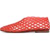 Molozoey Jelly Mesh Ballerine jelly, comode scarpe trasparenti, scarpe da donna a punta chiusa, sandali bassi, Rosso, 35.5 EU