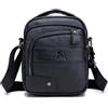 pundarika Borsello Uomo in Vera Pelle - Tracolla Crossbody e Borsa Messenger Nero con Tracolla Regolabile