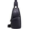 pundarika borsa pettorale da uomo in pelle a tracolla borsa business tempo libero crossbody borsa viaggio lavoro piccola borsa Nero