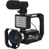 CCZRD Videocamera 4K WIFI Digitale Streaming Vlog Recorder 18X Time Lapse Webcam Stabilizzatore Cattura Facilmente Momenti Meravigliosi(64G SD Card,5)