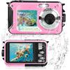 Comius Sharp Fotocamera subacquea Comius Sharp, fotocamera subacquea, snorkeling, foto da 3 MP, fotocamera digitale FHD, impermeabile, con scheda di memoria 32 G, per autoscatto subacqueo, surf, immersioni, rosa