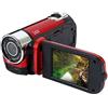 CCZRD Fotocamera digitale 1080P Zoom 16X Videocamere for videocamera con rotazione di 270 gradi for Vlog Cattura Facilmente Momenti Meravigliosi(Red)