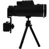 TOYZFRIENDY Telescopio Monoculare 40x60 Lente D'ingrandimento per Fotocamera Cellulare, Monoculare Pratico Treppiede Estensibile e Supporto per Smartphone, per Birdwatching e Attività Outdoor