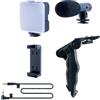 Gissroys Videochiamate Live Streaming Videoconferenza Starter Vlog con treppiede microfono di riempimento e clip per telefono portatile Live Streaming per smartphone