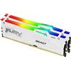 Kingston Technology Kingston FURY Beast RGB - DDR5 - kit - 32 GB: 2 x 16 GB - DIMM 288-PIN - 6000 MHz / PC5-48000 - CL30 - 1.4 V - senza buffer - on-die ECC - bianco KF560C30BWEAK2-32