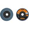 BETA 11202B - Dischi lamellari abrasivi per smiragliatrice con Tela abrasiva allo zirconio con Lamella Doppia e Supporto in plastica, 10 unità, Diametro 125 mm, Spessore 40 mm e Foro da 22,23 mm
