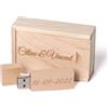 RXFSP Regalo personalizzato chiavetta usb con incisione su chiavetta USB 2.0 in legno per matrimoni, anniversari, lauree, compleanni
