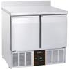 Saladette 2 Porte GN 1/1, con Piano in Acciaio Inox e Alzatina, +0°C/+8°C