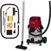 Einhell Aspirasolidi e liquidi (batteria) TE-VC 36/25 Li S-Solo Power X-Change (batt. ioni di litio, 36 V, pot. aspir. 150 mbar, serb. in acc. inox da 25 L, no batt. e caricabatt.)