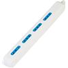 Poly Pool PP2420X Presa Multipla SPAZIOZERO Senza Cavo Con 4 Prese 10 A Ingombro Ridotto, Bianca (Prese Piccole 10 A)