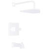 Delta Faucet T14468-BL-PP Modern Raincan Kit di finiture per vasca e doccia a singola funzione, con soffione quadrato a pioggia e rubinetto, nero opaco (valvola non inclusa)