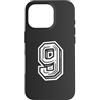 Number Crests Custodia per iPhone 16 Pro 9 - Nove vittorie - Indietro Bianco Numero 9 per Squadre Sportive