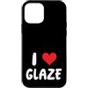 Artist Art Studio Apparel for Men Women Custodia per iPhone 12 mini I Love Glaze - Cuore - Vetro soffiato Art Pottery Kiln Studio