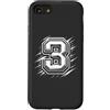 Number Crests Custodia per iPhone SE (2020) / 7/8 3 - Numero Trium - Retro Bianco Numero 3 per Club Sportivi